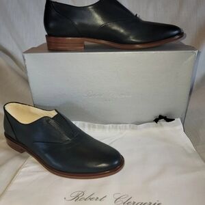 Robert Clergerie Dark Leather Loafers Women's 39 Retail $445